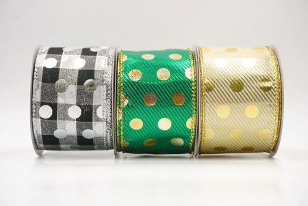 Gold Polka Dots Holiday Wired Ribbon_KF9774.KF9775.KF9776.KF9777.KF9778.KF9779.KF9780.KF9781.KF9782 (2)